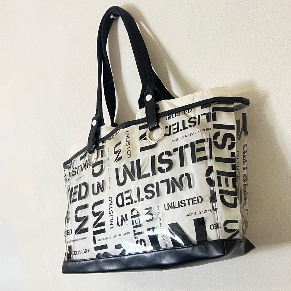 Unlimited Logo Detailed And Detachable Interior PVC Tote. Black - Picture 1 of 15